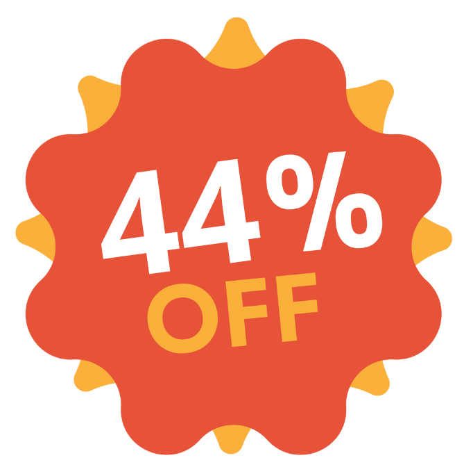 44% off